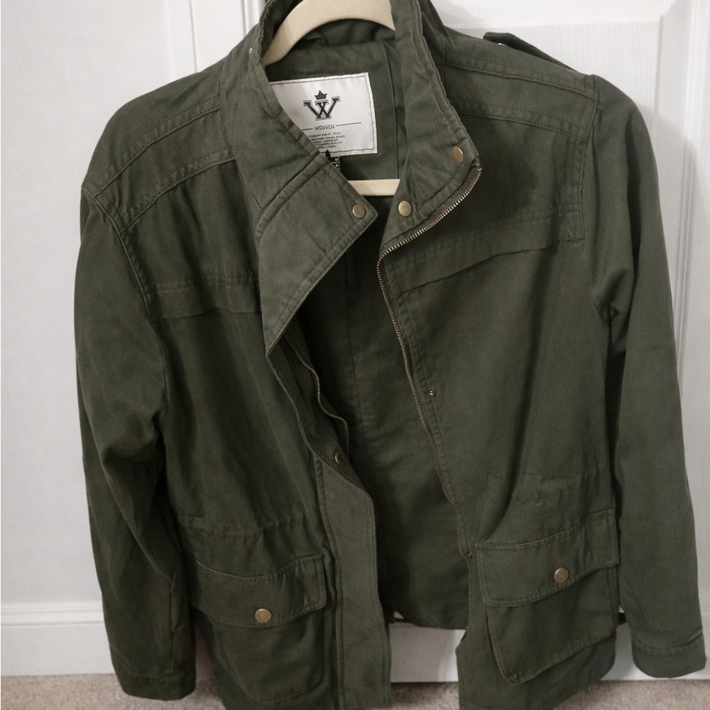 Wenven Olive Military Field Jacket